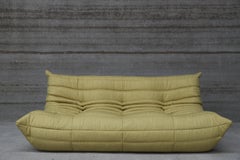 CERTIFIED Ligne Roset TOGO 3-Seat in Durable Chartreuse Fabric, DIAMOND QUALITY