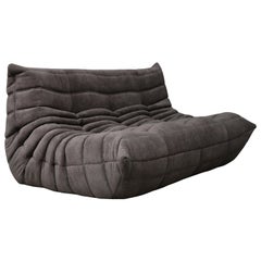 CERTIFIED Ligne Roset TOGO 3-Seat in Free Stain Walnut Fabric, DIAMOND QUALITY