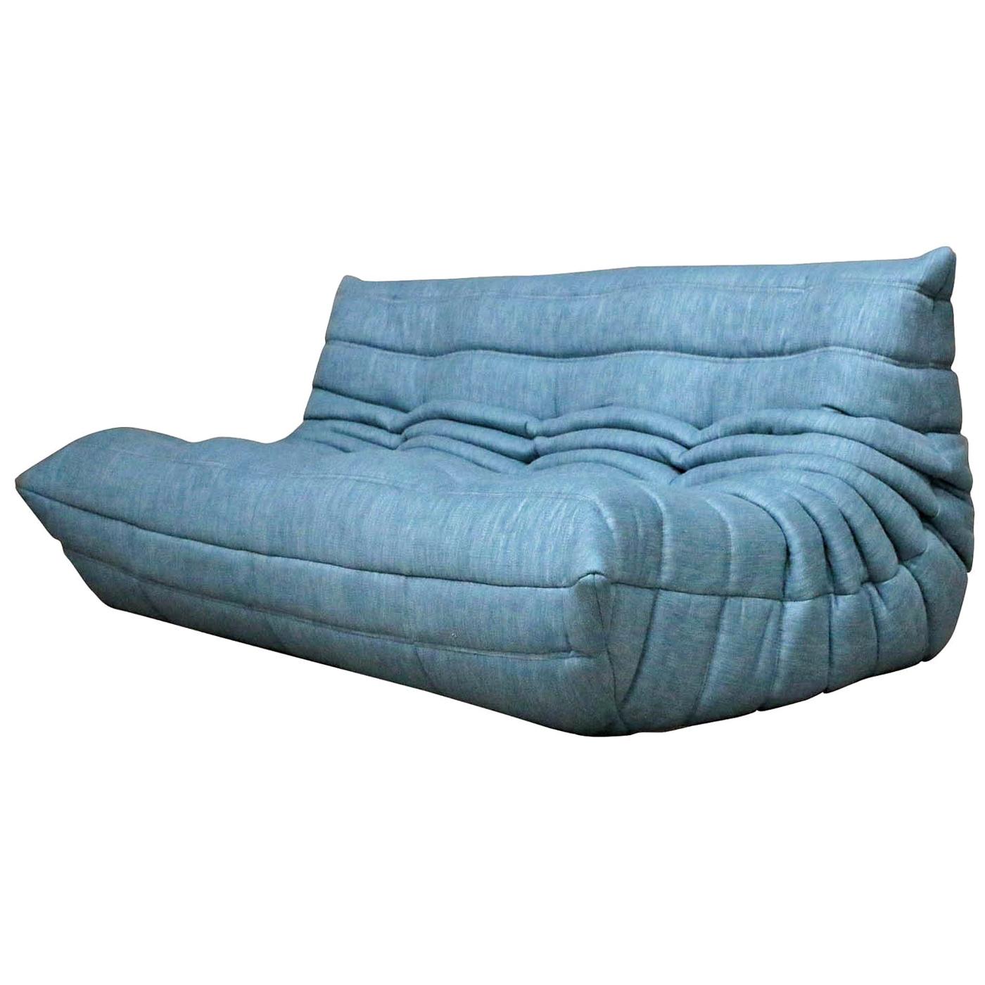 CERTIFIED Ligne Roset TOGO 3-Seat in Stain Free Hydro Fabric, DIAMOND QUALITY For Sale