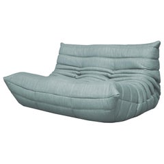 Used CERTIFIED Ligne Roset TOGO Loveseat in Durable "Celadon" Fabric, DIAMOND QUALITY