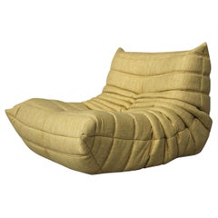 Vintage Certified Ligne Roset TOGO One Seat in Durable Chartreuse Fabric Diamond Quality