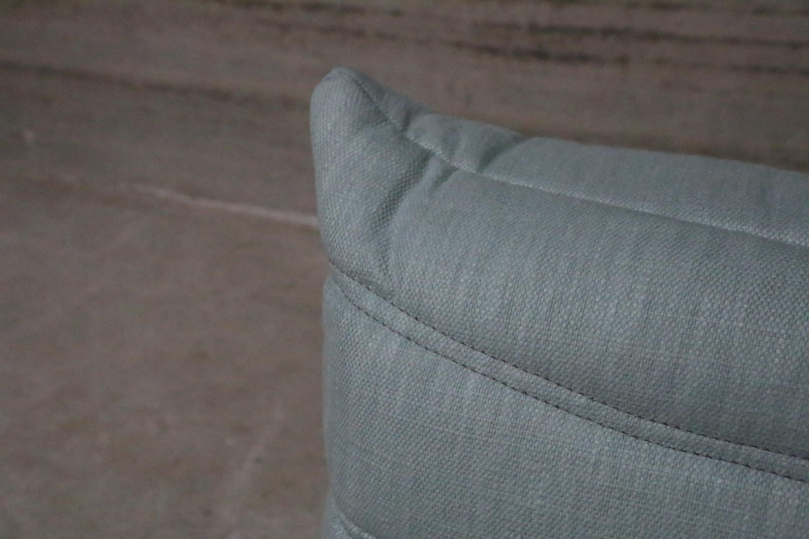 CERTIFIED Ligne Roset TOGO Pouf  in Stain Free Celadon Fabric, DIAMOND QUALITY For Sale 2
