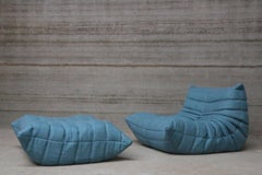 CERTIFIED Ligne Roset TOGO Pouf in Stain Free Hydro Fabric, DIAMOND QUALITY