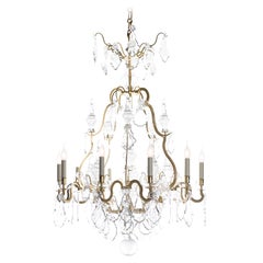 Certified Maison Bagues Chandelier, 10 Lights Iron & Crystal #10231