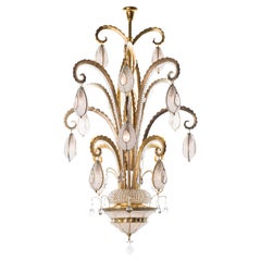 Certified Maison Bagues Chandelier, 20 Lights Iron & Crystal #20011