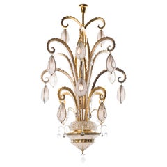 Certified Maison Bagues Chandelier, 20 Lights Iron & Crystal #20011