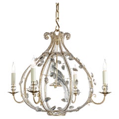 Certified Maison Bagues  Chandelier, 4 Lights Iron & Crystal #18104
