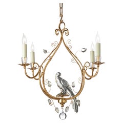 Certified Maison Bagues  Chandelier, 4 Lights Iron & Crystal #18104