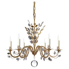 Certified Maison Bagues  Chandelier, 6 Lights Iron & Crystal