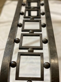 Certified Maison Baguès Console Table- Marble and hand hammered iron.