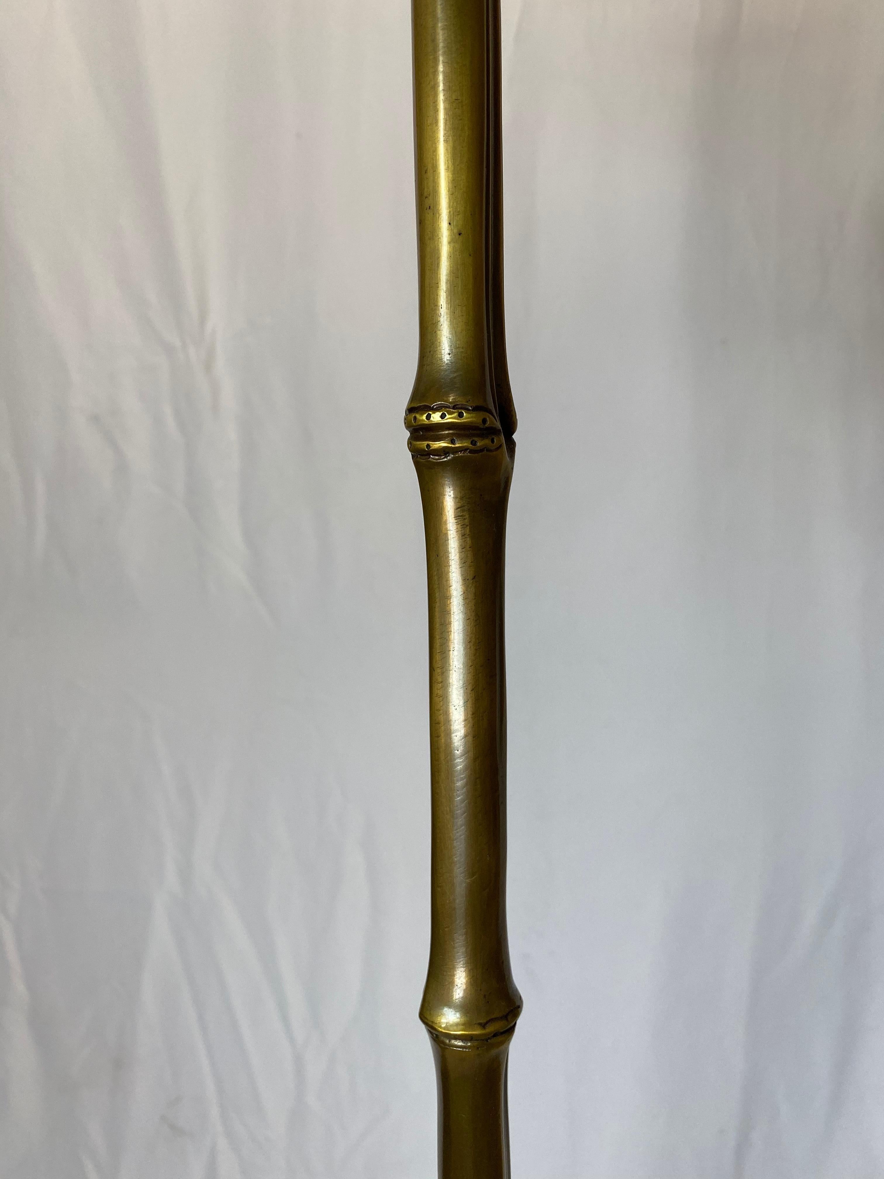 Bronze Certified Maison Bagues Floor Lamp- Bamboo Design-Made in France For Sale