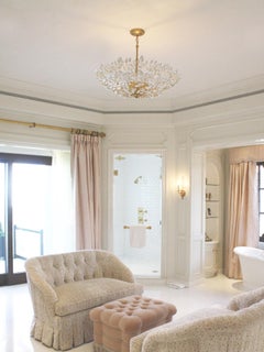 Certified Maison Bagues Flushmount, Iron and Crystal 4 Lights #18141