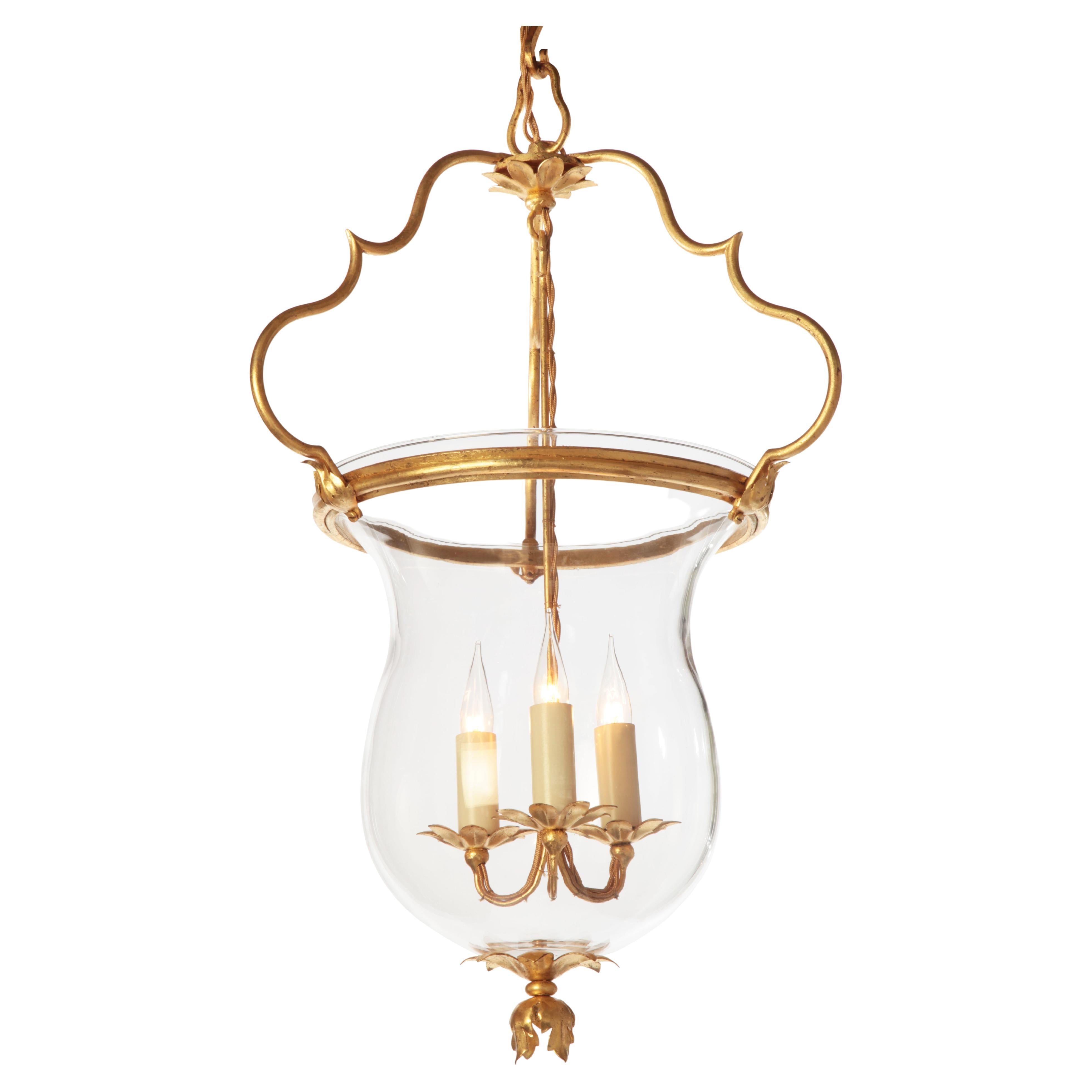 Certified Maison Bagues Lantern, 3 Lights Iron #17998 For Sale