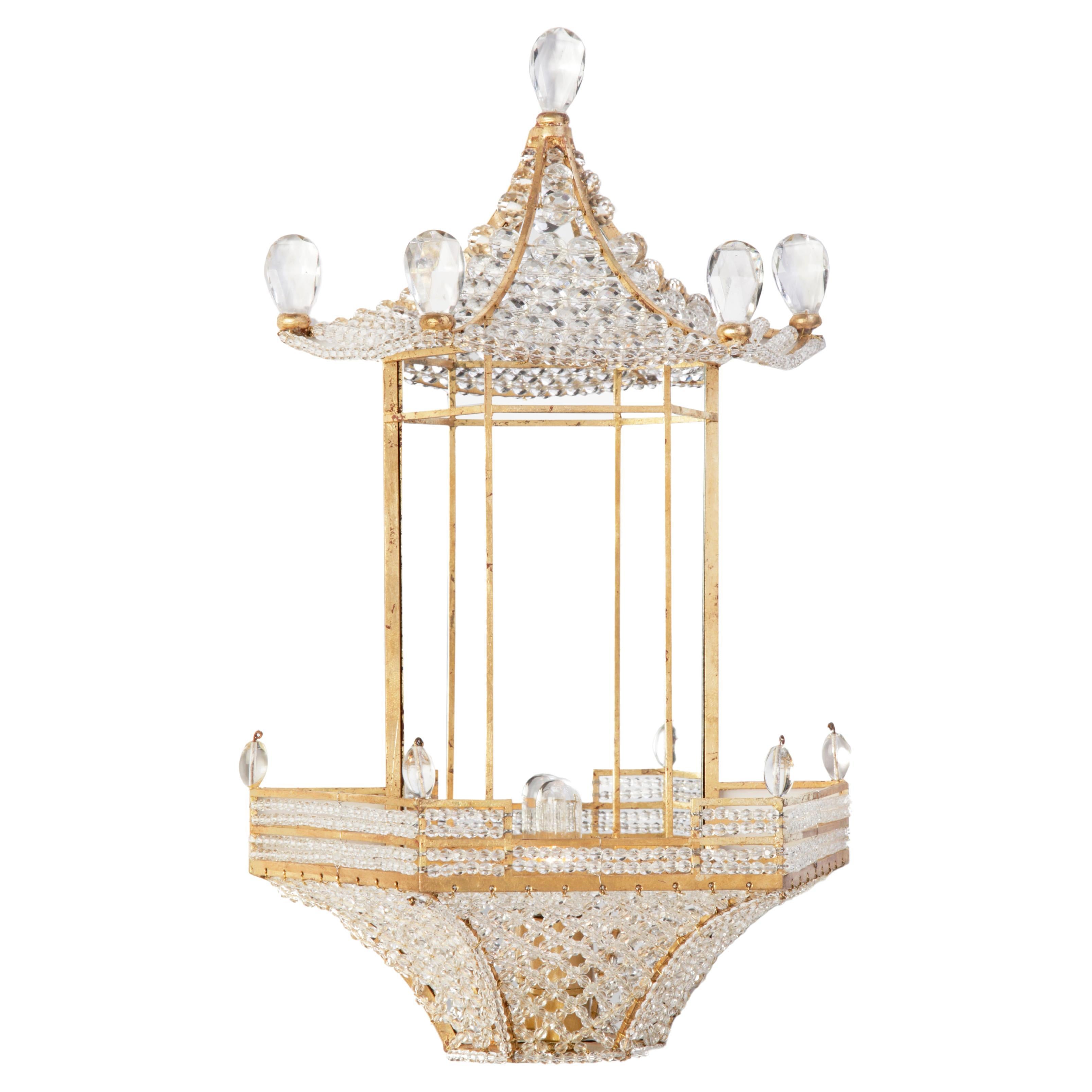 Certified Maison Bagues Sconce, Iron and Crystal 1 Light #20010