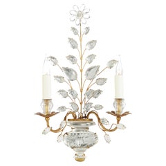 Certified Maison Bagues Sconce, Iron and Crystal 2 Lights #00039