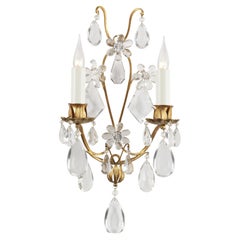 Certified Maison Bagues Sconce, Iron and Crystal 2 Lights #07127