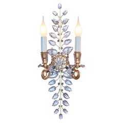 Certified Maison Bagues Sconce, Iron and Crystal 2 Lights #11170