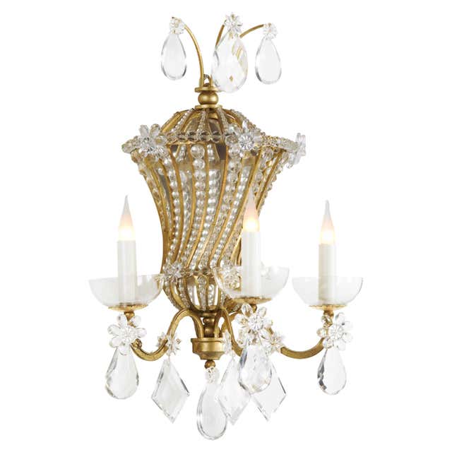 Maison Bagues Crystal Sconce #18074 For Sale at 1stDibs