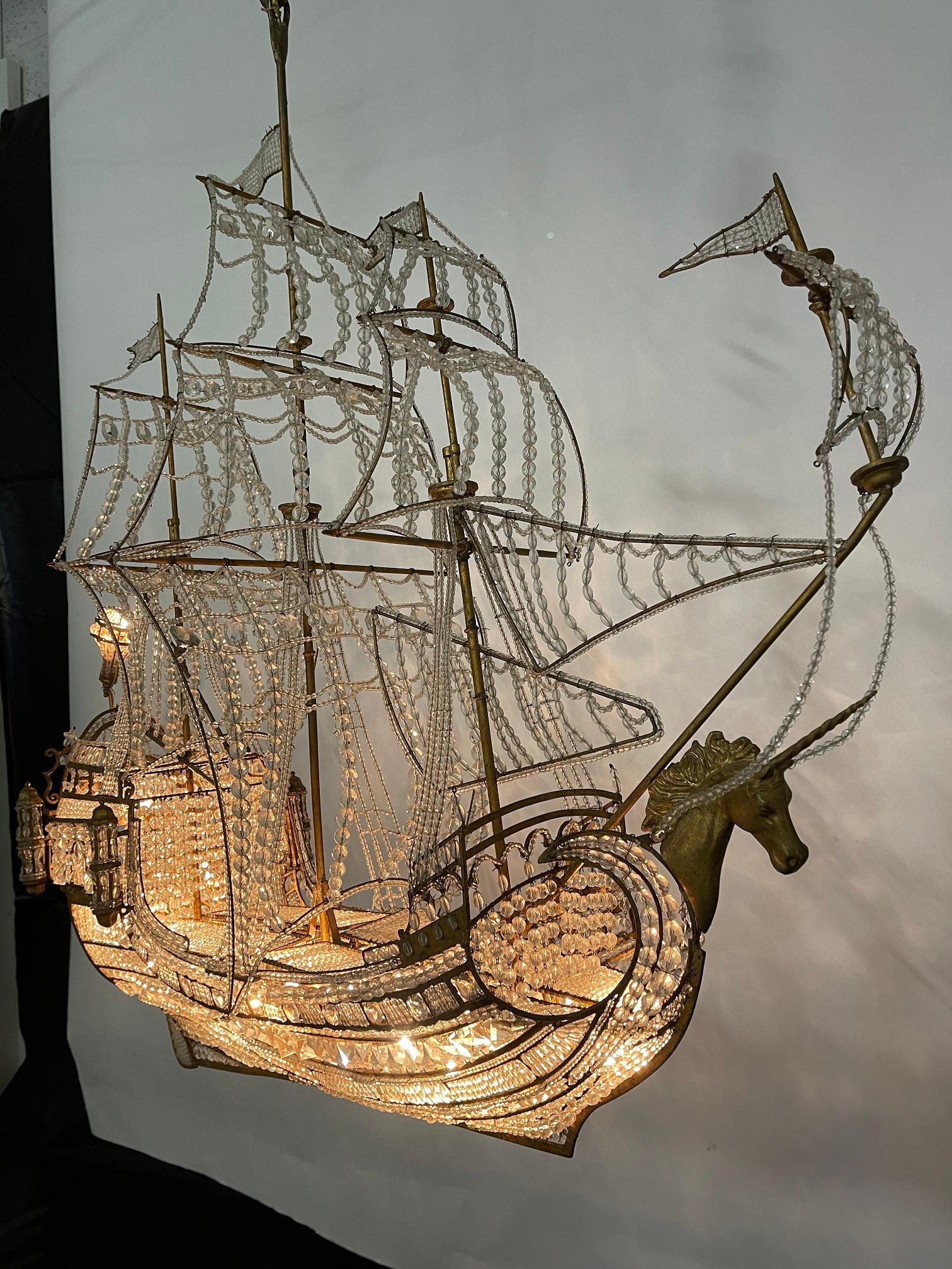 crystal ship chandelier