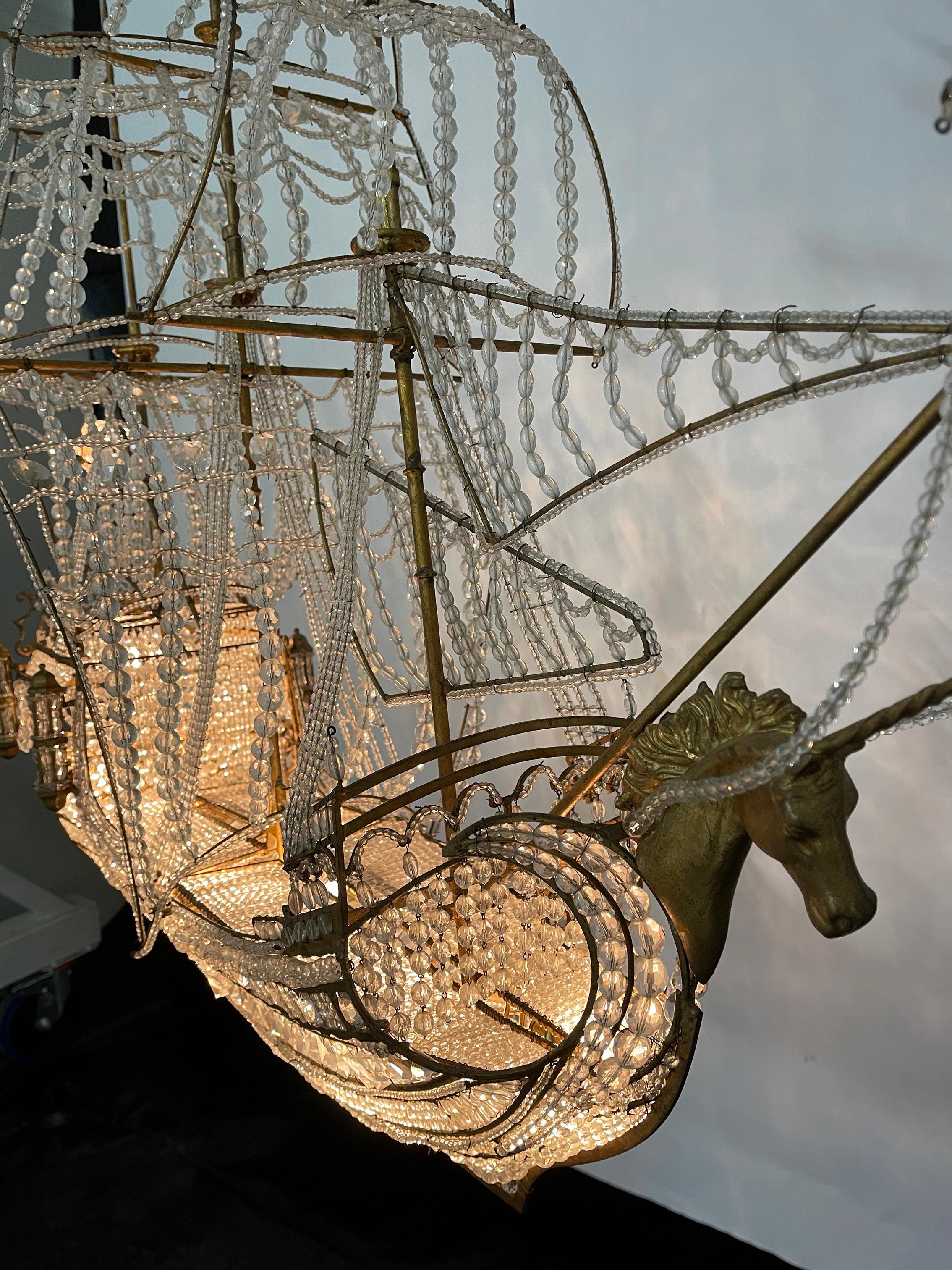 crystal pirate ship chandelier