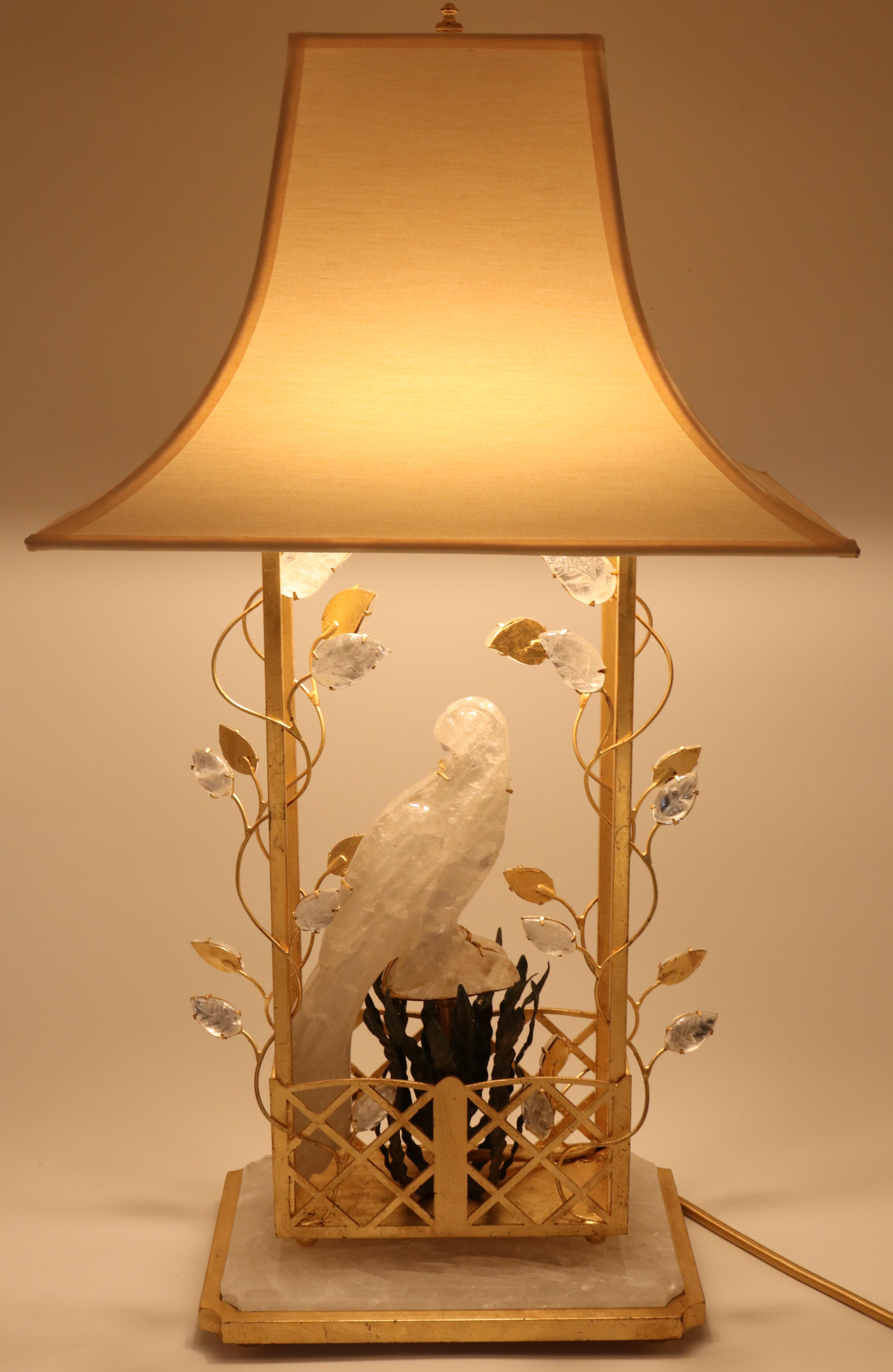 Certified Maison Bagues Table Lamp, Iron and rock crystal In New Condition For Sale In Paris, FR
