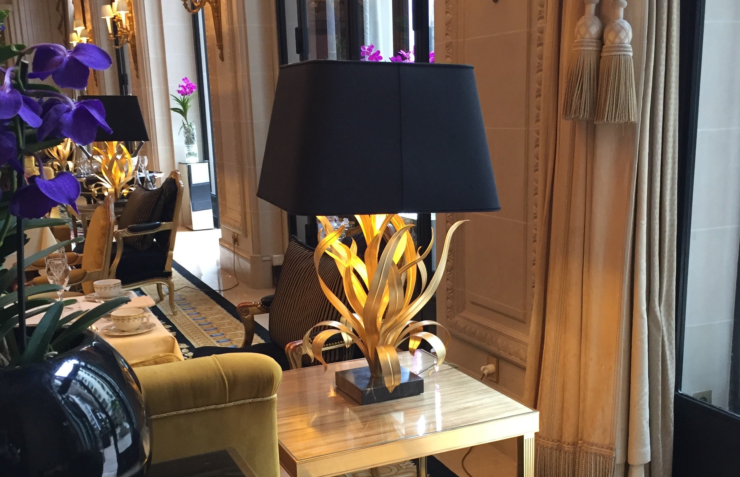 Certified Maison Bagues Table Lamp with Marble Base #121 For Sale