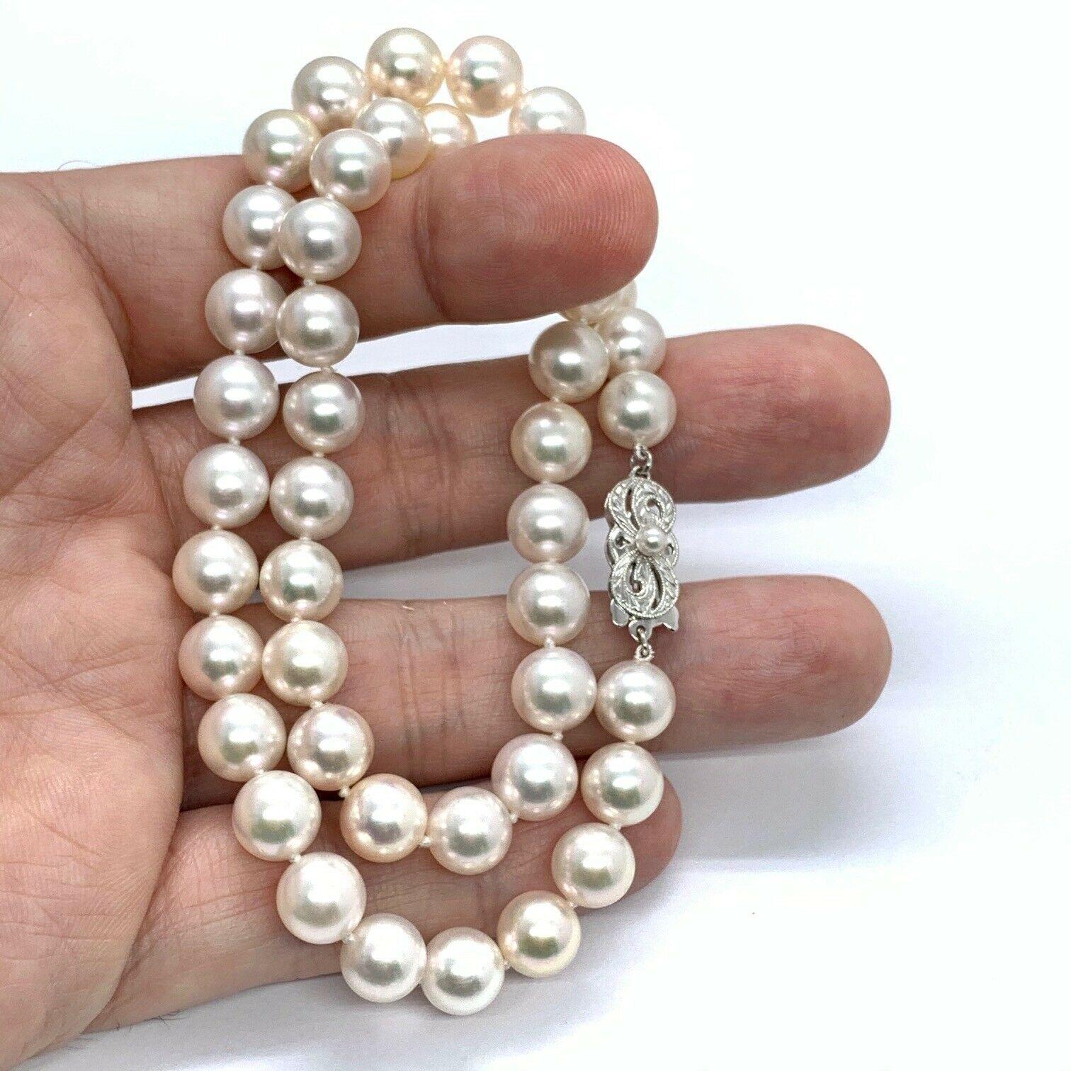 Collier de perles Akoya certifiées Mikimoto Estate 5