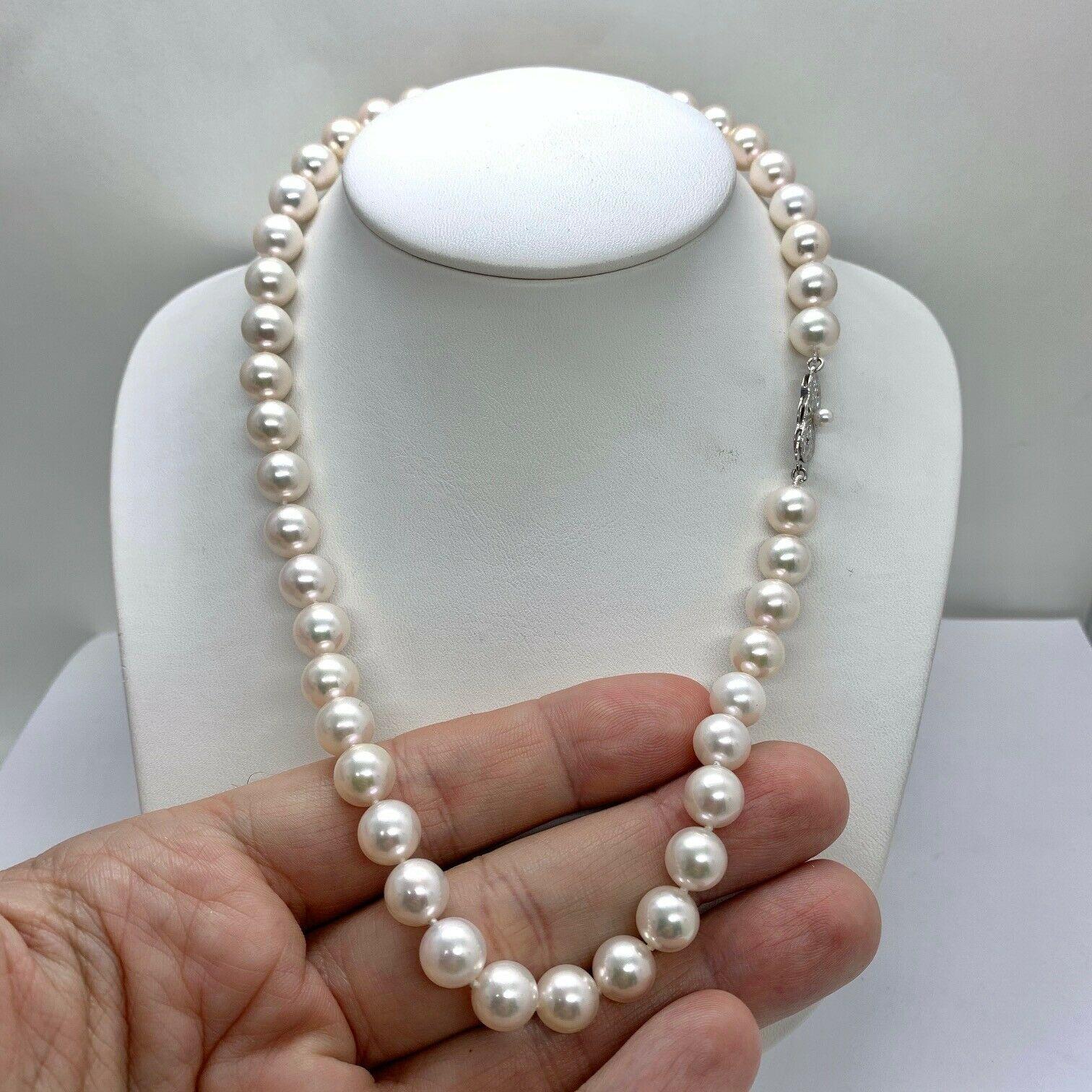 Certified Mikimoto Estate Akoya Pearl Necklace 1