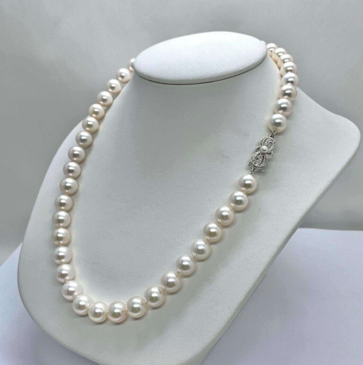 Certified Mikimoto Estate Akoya Pearl Necklace 4