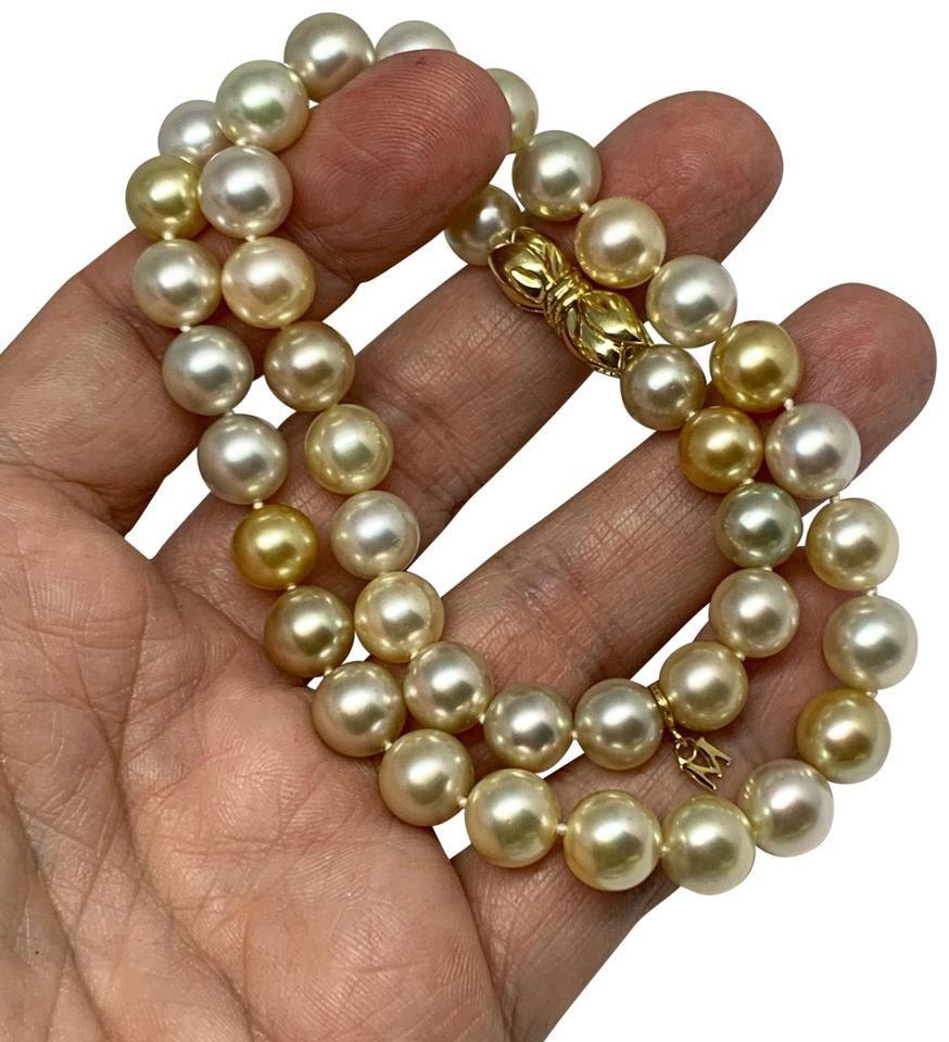 Modern Certified Mikimoto Estate South Sea Pearl Necklace