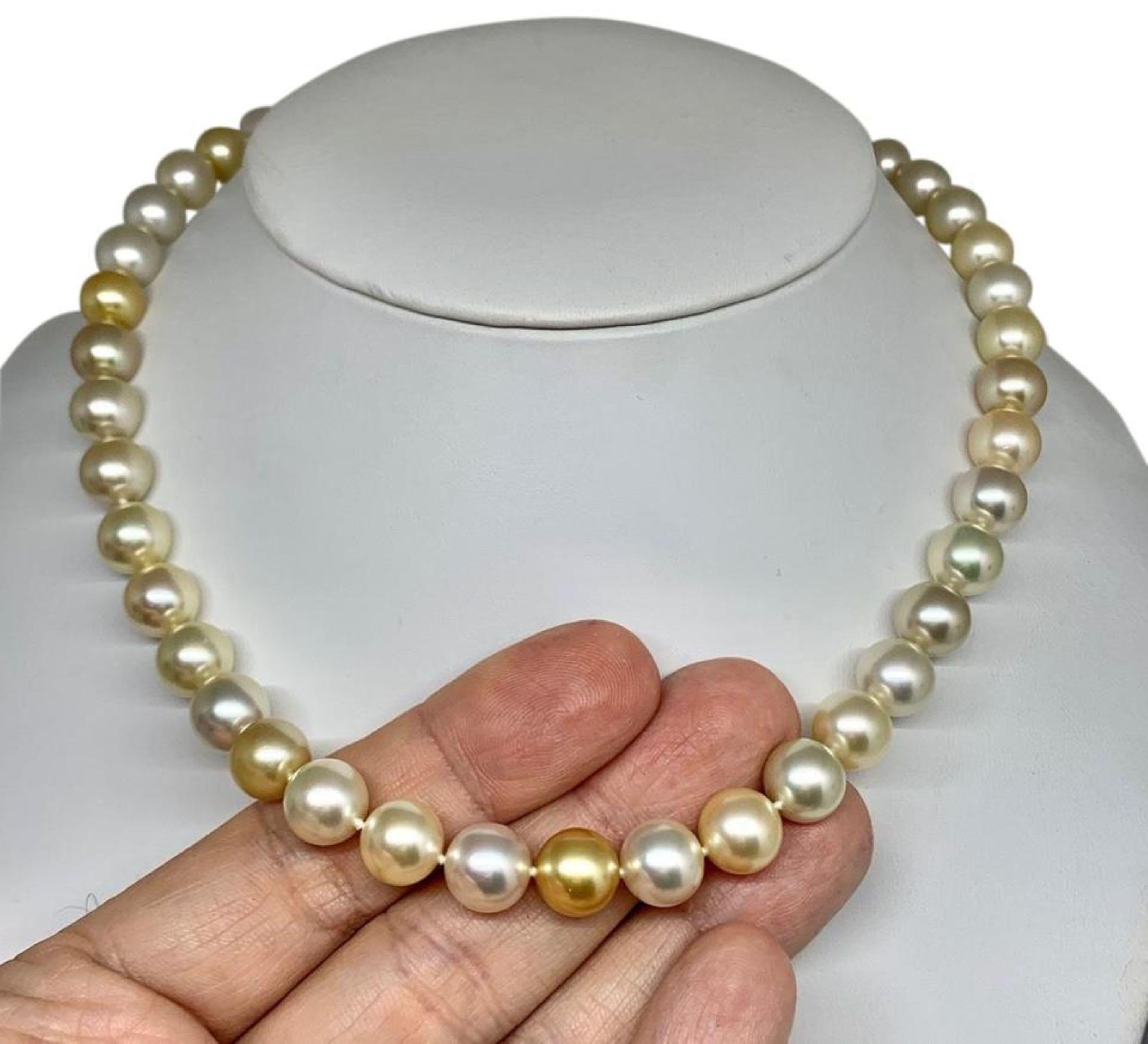 Certified Mikimoto Estate South Sea Pearl Necklace In Excellent Condition In Brooklyn, NY
