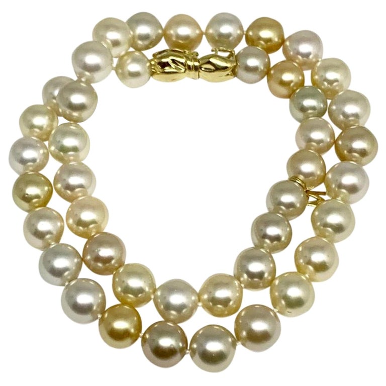Certified Mikimoto Estate South Sea Pearl Necklace at 1stDibs | akoya ...