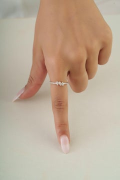 Anello di fidanzamento con grappolo di diamanti naturali a taglio misto certificati, in oro giallo 14K