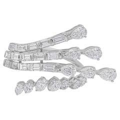 Anillo Envolvente de Diamantes Certificado Multi Fila SI/HI 2,24cts Oro Blanco 18k