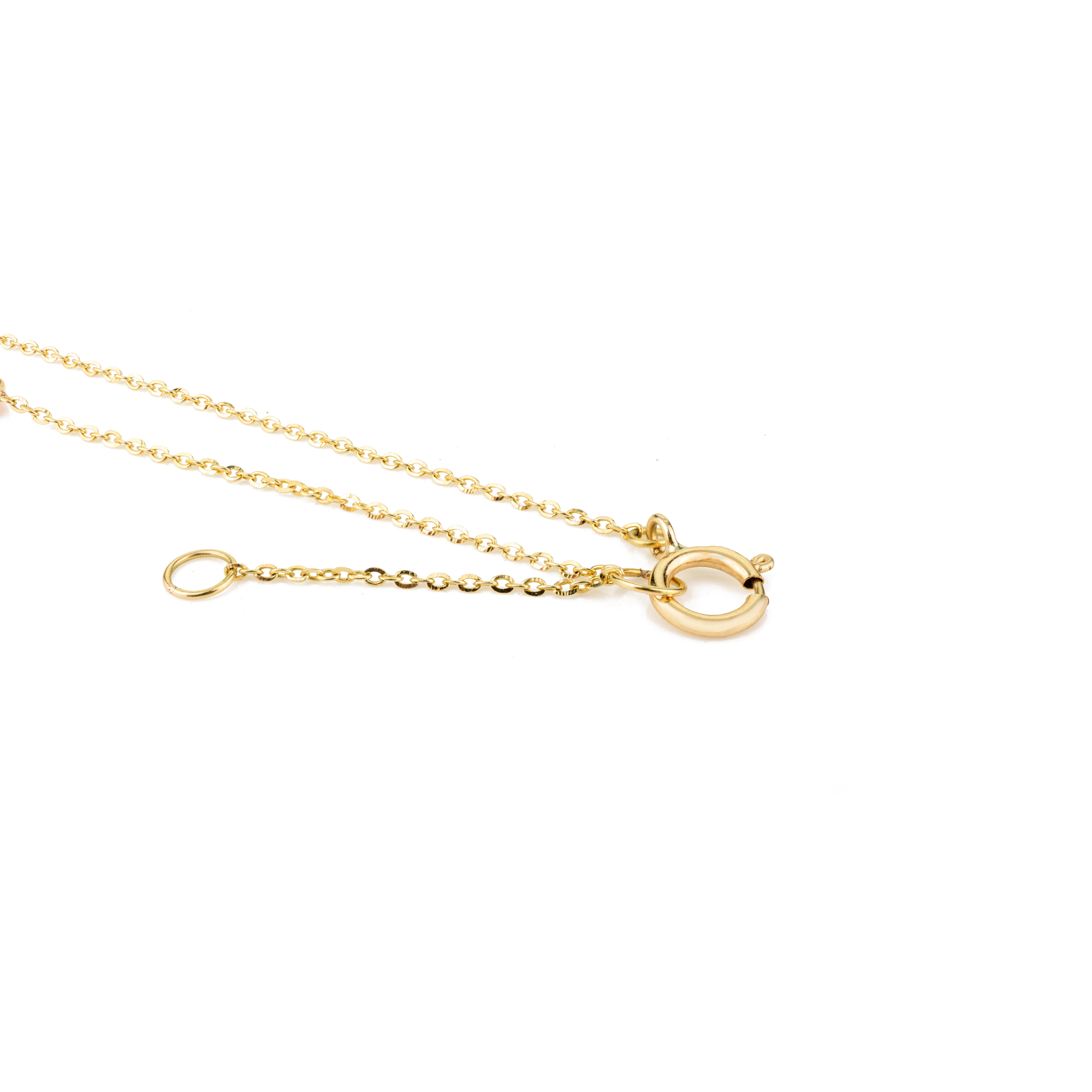Zertifizierte Halskette mit mehreren Saphiren Station Kette für Damen aus 18 Karat Gelbgold im Zustand „Neu“ im Angebot in Houston, TX