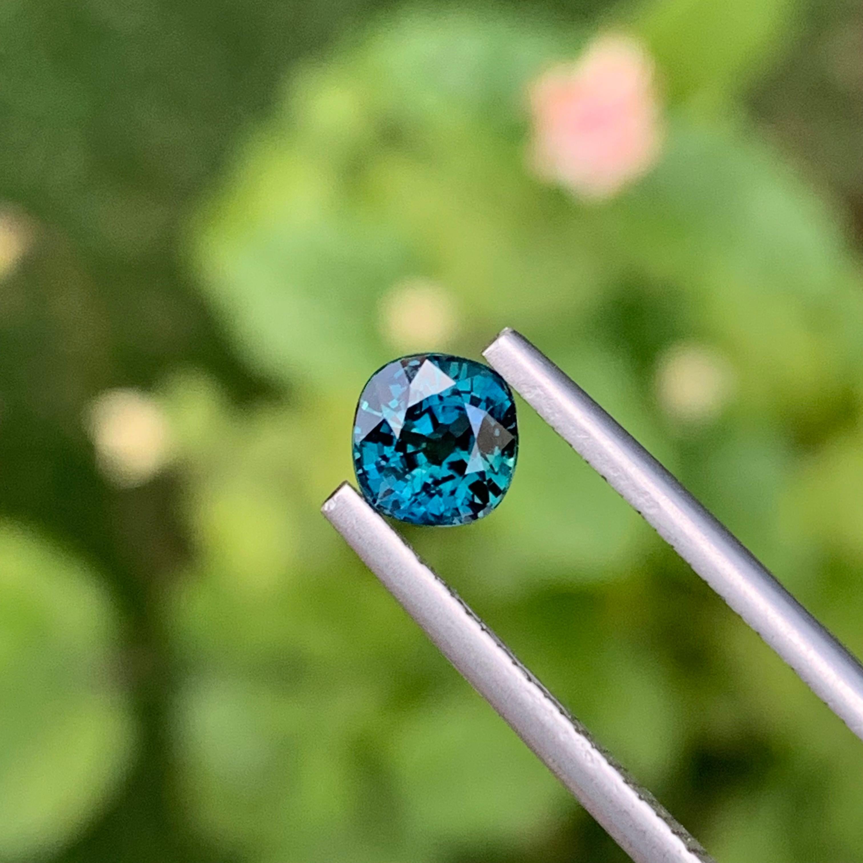 Saphir libre certifié naturel de 1,10 carat de forme coussin pour bague en vente 4