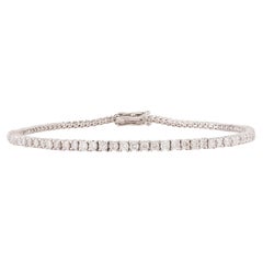 Certified 2.14 CTW Diamond Tennis Bracelet in 18 Karat Solid White Gold