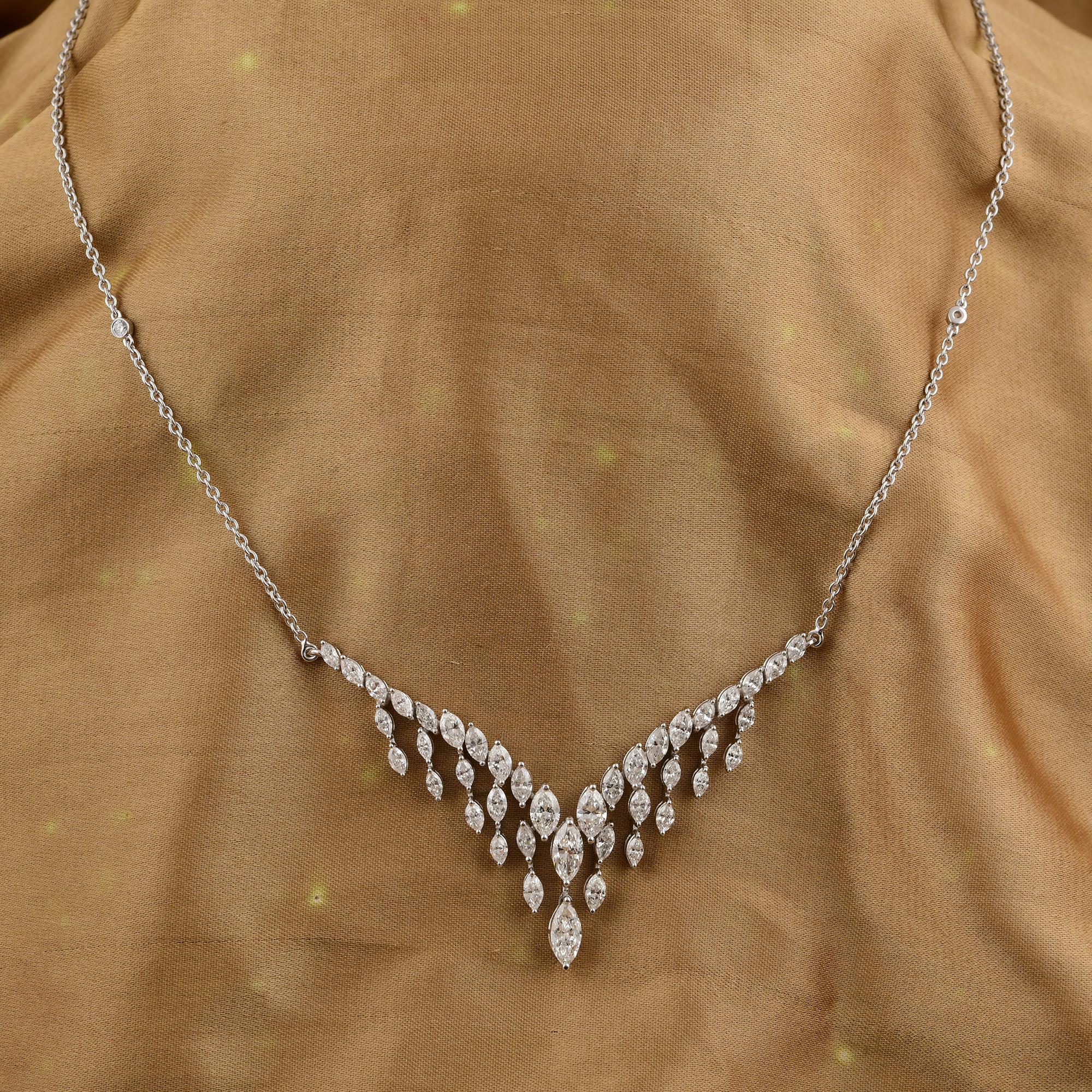 Zertifizierte natürliche 3,46 Karat Diamant-Anhänger Kette Halskette 18 Karat Weißgold (Gemischter Schliff) im Angebot
