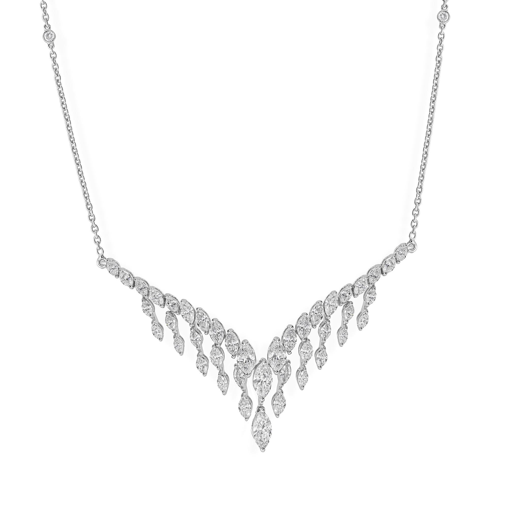 Zertifizierte natürliche 3,46 Karat Diamant-Anhänger Kette Halskette 18 Karat Weißgold im Angebot 1