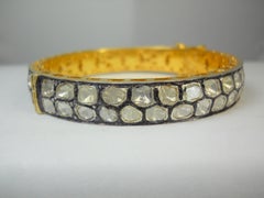 Diamante naturale certificato da 8,60 carati non tagliato Bracciale in argento placcato oro