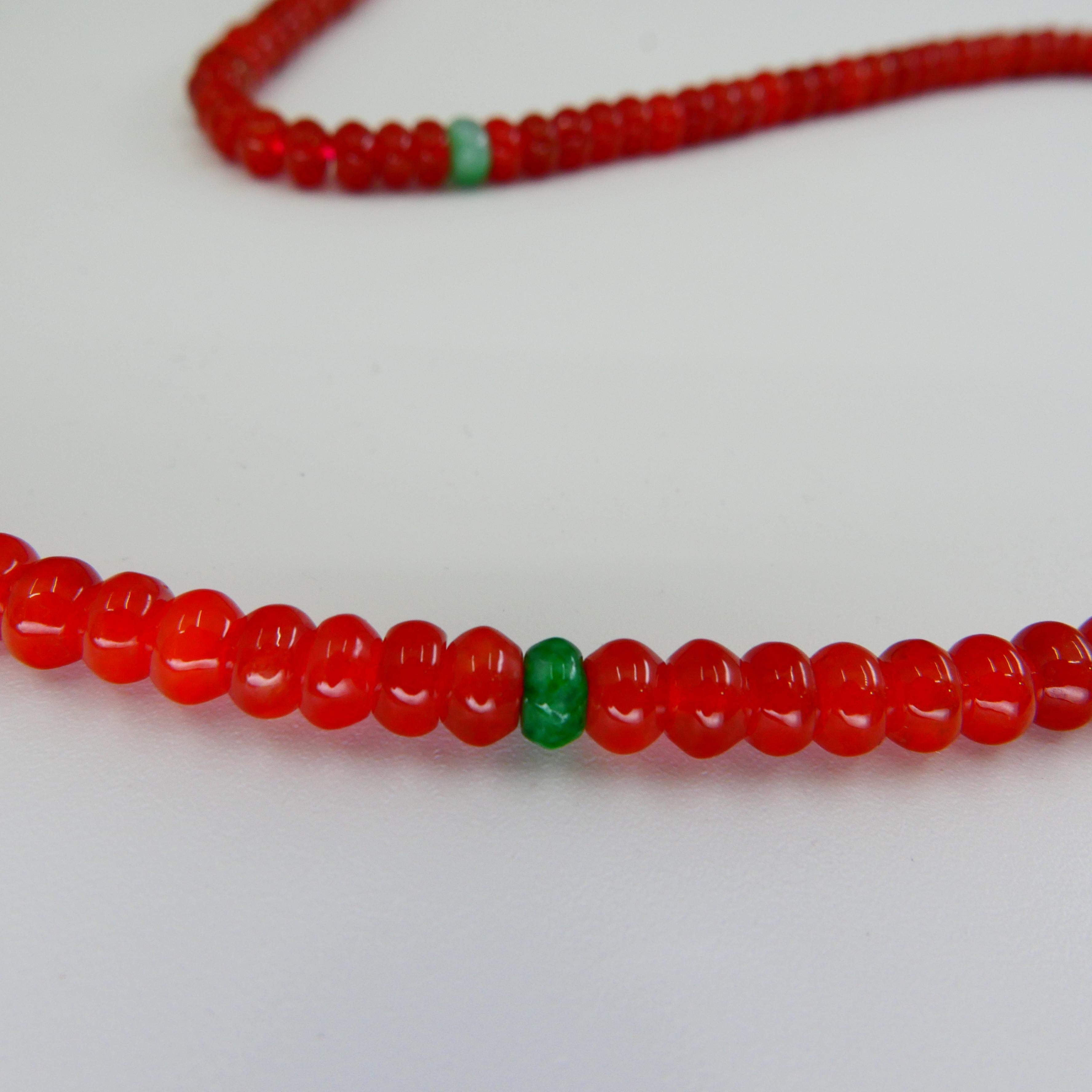 red and green beads necklace