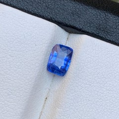 Certified Natural Blue Sapphire Cushion Cut 1.03 Carat Loose Gemstone for Ring