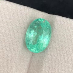 Certified Natural Bluish Green Paraiba Tourmaline 7.20Ct Oval Cut Loose Gemstone