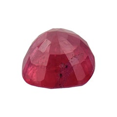 Certified Natural Burmese Oval Cushion Ruby Loose Gemstone for Rings