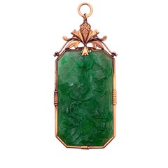 Certified Natural Carved Jadeite Jade Pendant
