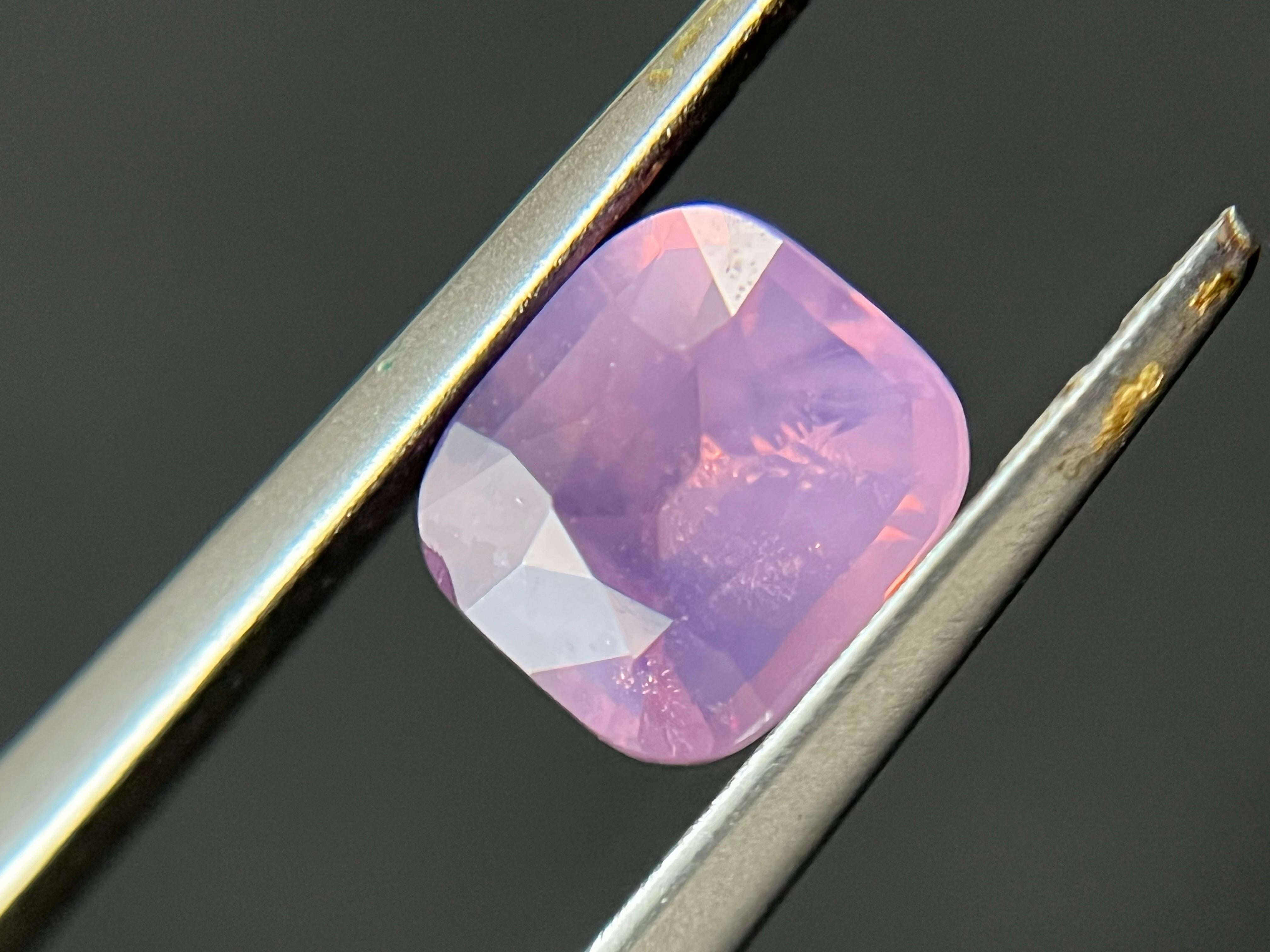 Romantic Certified Natural Dreamy Pink Cushion Cut Mahenge Spinel For Sale