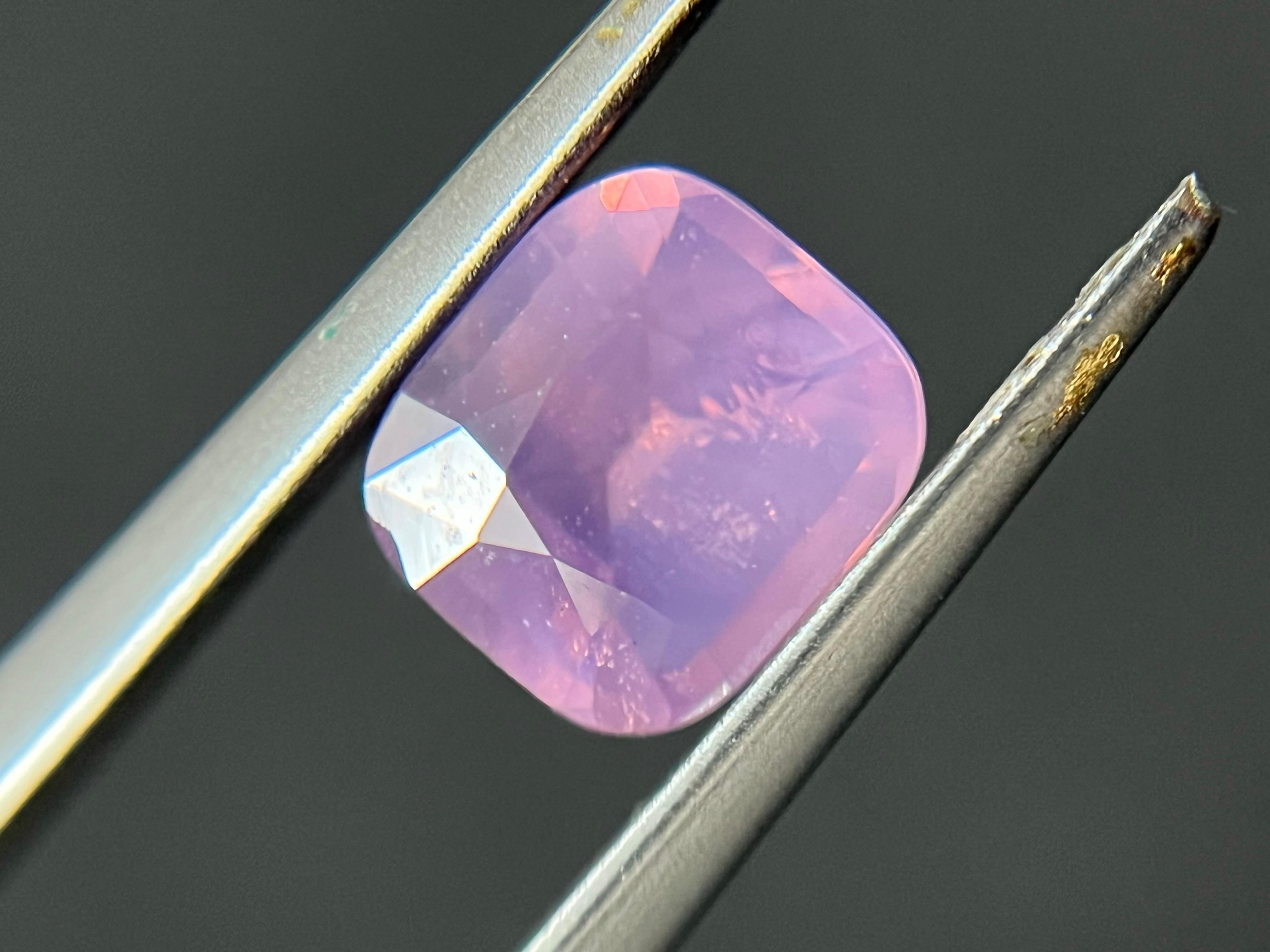 Women's or Men's Certified Natural Dreamy Pink Cushion Cut Mahenge Spinel For Sale