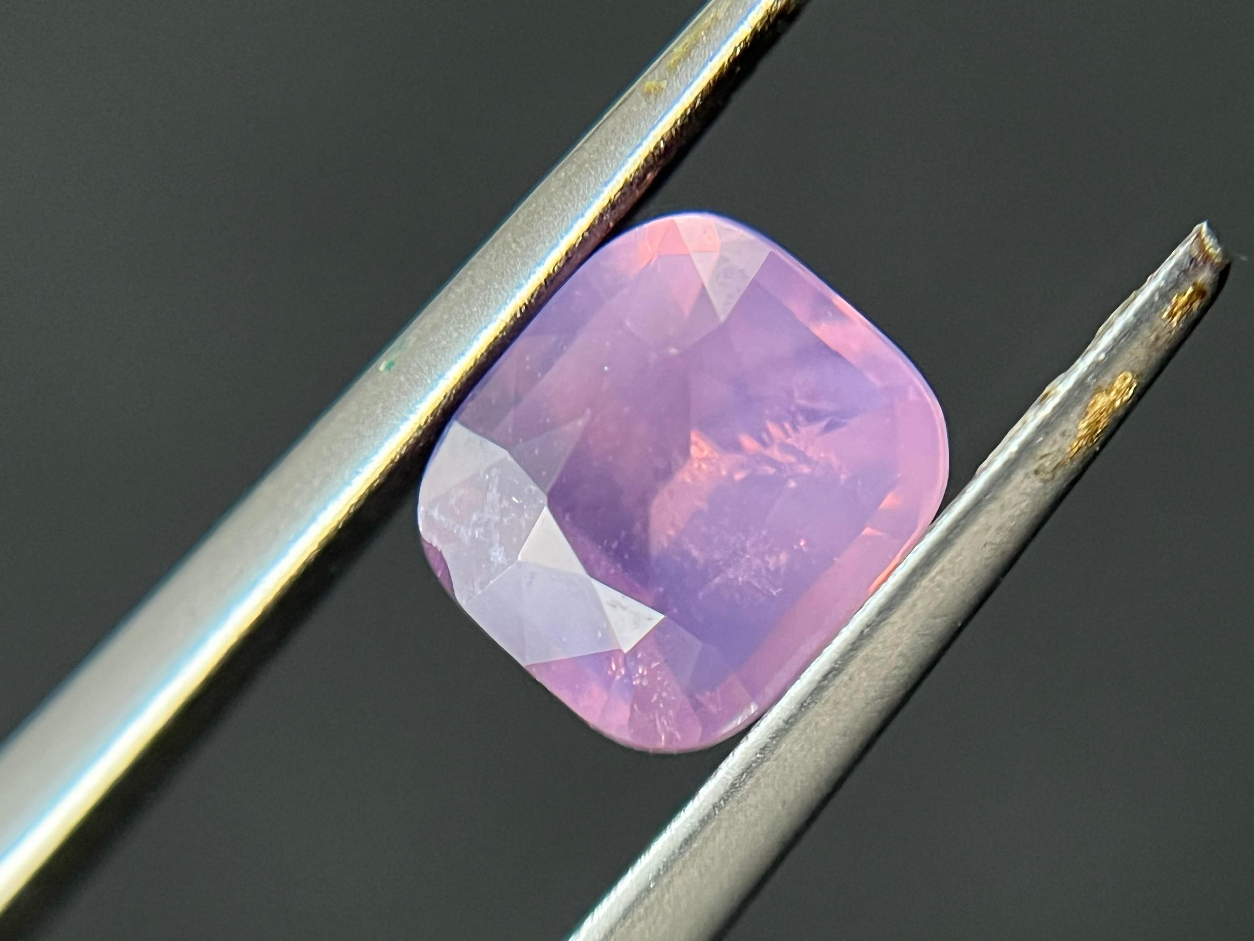 Certified Natural Dreamy Pink Cushion Cut Mahenge Spinel For Sale 1