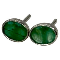 Certified Natural Smaragde Sterling 925 Silber Ohrringe Ohrstecker