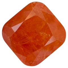 Certified Natural Faceted 12.07 Carat Spessartine Garnet Cushion Cut Gemstone 